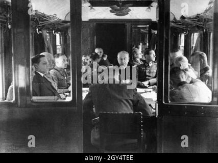 Signature de l'armistice à Compiègne : vue sur la calèche historique.[traduction automatique] Banque D'Images