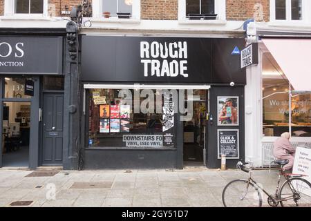 Magasin de disques de rugueux Trade West, Talbot Road, Londres, W11, Angleterre, ROYAUME-UNI Banque D'Images