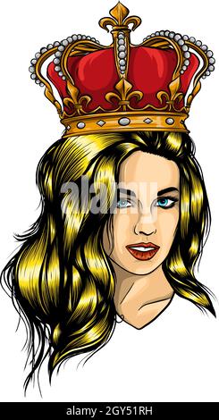 Art conceptuel d'une femme blonde recouverte de diamants Illustration de Vecteur