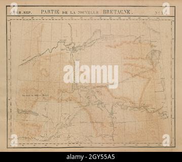 Amér Sep Partie de la Nouvelle Bretagne #25 Lac Athabasca VANDERMAELEN 1827 carte Banque D'Images