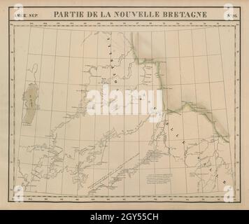 Amér Sep Partie de la Nouvelle Bretagne #26 North Manitoba VANDERMAELEN 1827 carte Banque D'Images