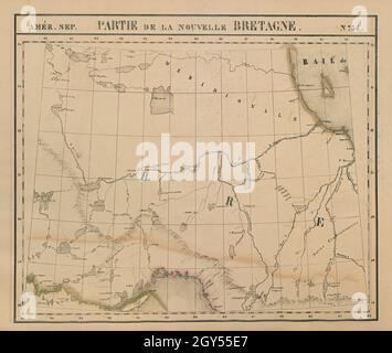 Amér Sep. Partie de la Nouvelle Bretagne #34 Nord de l'Ontario VANDERMAELEN 1827 carte Banque D'Images