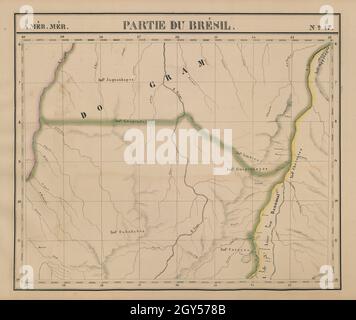 Amér.Mér.Brésil n° 17.Ne Mato Grosso et SW Para, Brésil.Carte VANDERMAELEN 1827 Banque D'Images