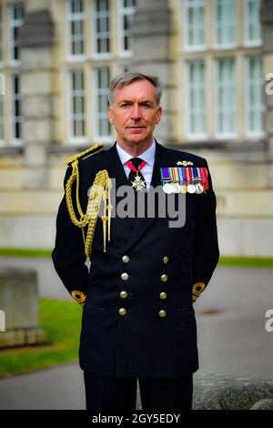 Photo du dossier datée du 12/4/2021, de l'amiral Sir Tony Radakin, premier seigneur de la mer et chef d'état-major de la marine, qui a été nommé nouveau chef des forces armées.Radakin, 55 ans, prendra la relève du général Sir Nick carter en tant que chef d'état-major de la Défense le 30 novembre.Date de publication : jeudi 7 octobre 2021. Banque D'Images