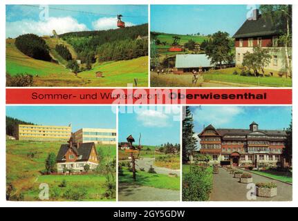 Oberwiesenthal Holiday Resort, Erzgebirgskreis, Saxe, Allemagne de l'est 1982 Banque D'Images