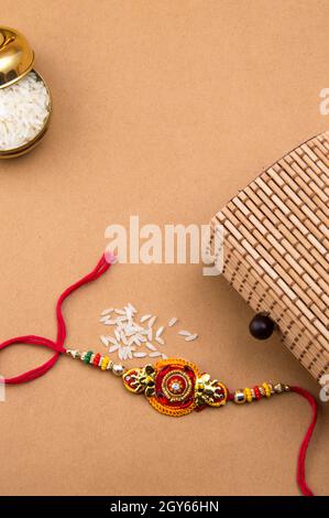 Festival indien : Raksha Bandhan, Rakhi. Banque D'Images