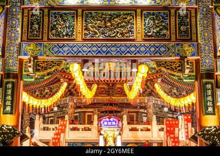 Temple de Yokohama Mazu (quartier chinois de Yokohama). Lieu de tournage : préfecture de kanagawa, ville de Yokohama Banque D'Images