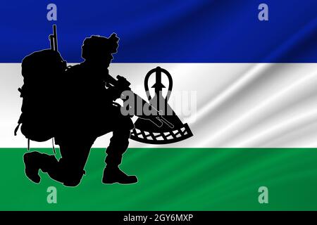 Jour de l'indépendance Lesotho militaire du Lesotho jour du souvenir des soldats tombés Lesotho. Banque D'Images