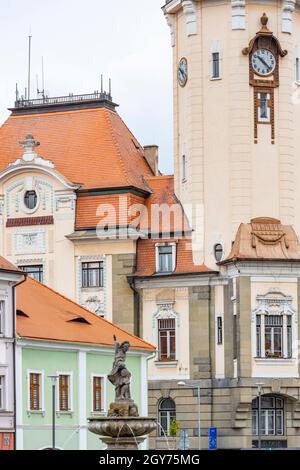 Vieille ville de Bilina, région d'Usti nad Labem, République tchèque Banque D'Images