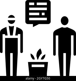 illustration vectorielle d'icône de glyphe de shopper personnel Illustration de Vecteur