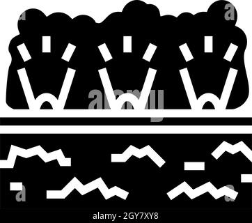 illustration vectorielle d'icône de glyphe de lampes d'éclairage d'extérieur Illustration de Vecteur