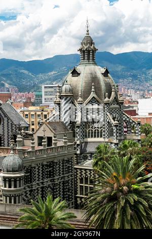 Medellin, Antioquia.Colombie - 06 octobre 2021.Palais de la culture Rafael Uribe Uribe, ancien palais du gouvernement d'Antioquia, est un p colombien Banque D'Images