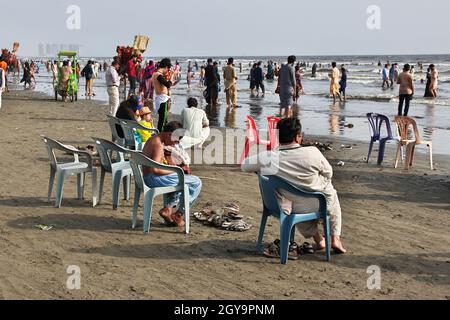 Style de vie à Clifton Beach à Karachi, Pakistan Banque D'Images