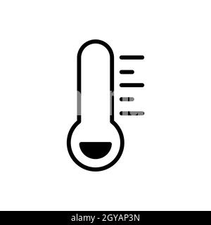 Icône de glyphe de vecteur froid de gel du thermomètre. Signe de météorologie. Symbole graphique pour le site Web et les applications de voyage, de tourisme et de météo, design, logo, application, interface utilisateur Banque D'Images