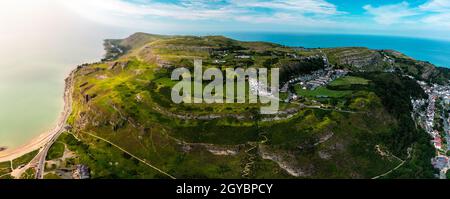 Vue aérienne du Sommet de Llandudno au nord du pays de galles Banque D'Images