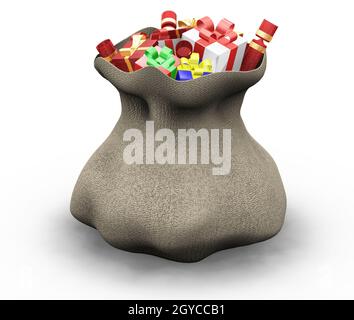 3D render of un sac de cadeaux Banque D'Images