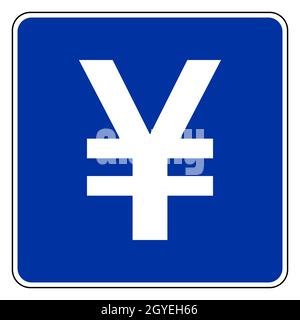 Yen et panneau de signalisation Banque D'Images