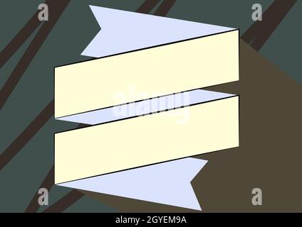 Mise en plan en accordéon du papier plié en zigzag. Banque D'Images