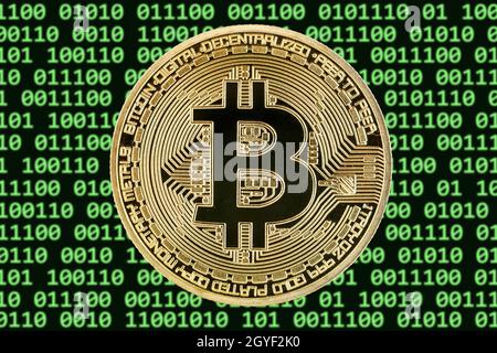 Bitcoin crypto monnaie payer en ligne payer de l'argent numérique crypto-monnaie affaires finance la pièce de monnaie Banque D'Images