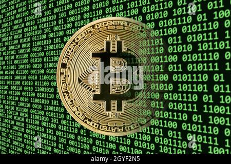 Bitcoin crypto monnaie payer en ligne payer de l'argent numérique crypto-monnaie affaires finance la pièce de monnaie Banque D'Images