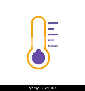 Icône de glyphe à vecteur froid du thermomètre. Signe de météorologie. Symbole graphique pour le site Web et les applications de voyage, de tourisme et de météo, design, logo, application, interface utilisateur Banque D'Images