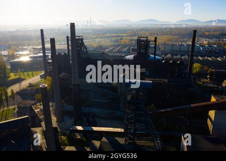 Hauts fourneaux abandonnés de Vitkovice Iron and Steel Works Banque D'Images