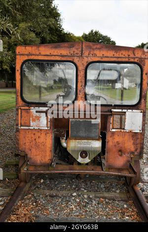 Voiture d'entretien de chemin de fer, construite par Fairway Railway Motors Inc. Banque D'Images