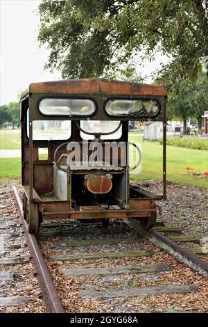 Voiture d'entretien de chemin de fer, construite par Fairway Railway Motors Inc. Banque D'Images