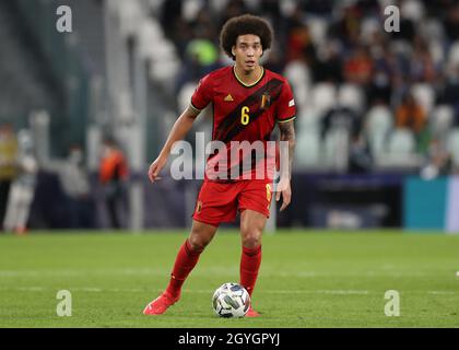 Turin, Italie, 7 octobre 2021.Axel Witsel de Belgique lors du match de la Ligue des Nations de l'UEFA au stade Juventus, à Turin.Le crédit photo devrait se lire: Jonathan Moscrop / Sportimage Banque D'Images