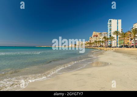 LIBAN, SUD DU LIBAN, TIRE (SOUR), RUE NABIH BERRI, TIRE BEACH Banque D'Images