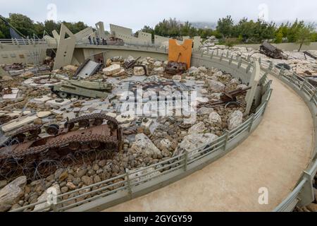 LIBAN, NABATIEH, MLEETA, MLEETA RÉSISTANCE SITE TOURISTIQUE Banque D'Images