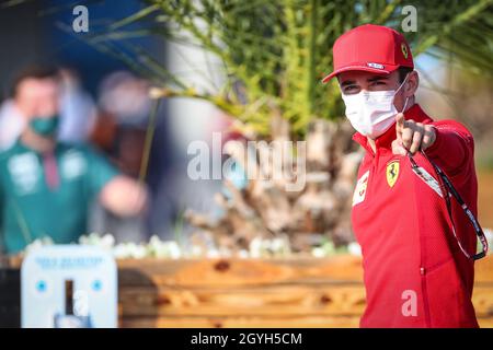 Istanbul, Turquie.08 octobre 2021.Charles Leclerc (mon) Ferrari.Championnat du monde de Formule 1 08.10.2021, Rd 16, Grand Prix de Turquie, Istanbul, Turquie,Journée d'entraînement.Le crédit photo doit être lu : images XPB/Press Association.Crédit : XPB Images Ltd/Alamy Live News Banque D'Images