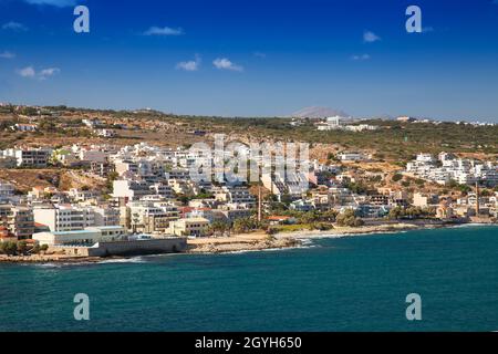 Vue du fort vénitien à Rethymno, Crète, Grèce, Europe Banque D'Images