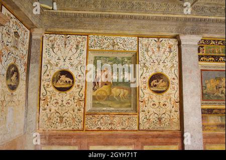 Europe, Italie, Lombardie, Palazzo te construit en 1525 à Mantoue, Banque D'Images