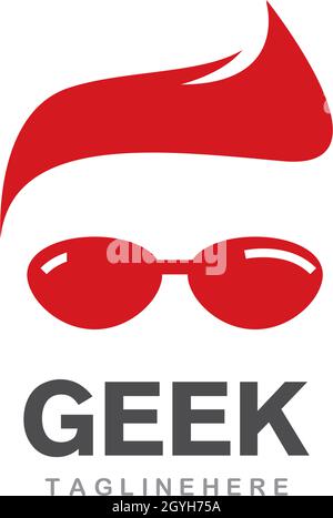 Modèle de logo GEEK Vector logo Illustration de Vecteur