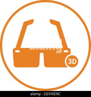 3d, icône lunettes - utilisation à des fins commerciales, sur des supports d'impression, sur le Web ou tout type de projet de conception.Fichier EPS vectoriel. Illustration de Vecteur