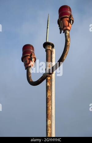 balise de détail pour bâtiments sur la terrasse, objet fixe léger pour la navigation. Banque D'Images