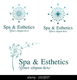 Logo de lettrage de fleur médical spa Illustration de Vecteur