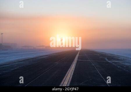 La ligne de vol semble et se sent de façon très externe lorsque la température tombe à -42ºF dans l'intérieur de l'Alaska, base aérienne d'Eielson, le 9 janvier 2020.Debout sur l'alerte 24/7/365, les aviateurs de la 168e Escadre sont toujours prêts dans les conditions météorologiques les plus difficiles que l'intérieur de l'Alaska peut leur jeter.(É.-U.Photo de la Garde nationale aérienne par le sergent d'état-major.Adam Keele) Banque D'Images