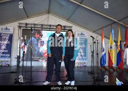 MOSQUERA, COLOMBIE - 17 septembre 2021 : un festival de Funza typique pour les enfants Banque D'Images