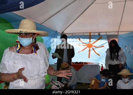 MOSQUERA, COLOMBIE - 17 septembre 2021 : un festival de Funza typique pour les enfants Banque D'Images