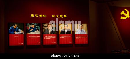 Les dirigeants de cinq générations du PCC au Musée du Parti communiste de Chine à Beijing.08 octobre 2021 Banque D'Images