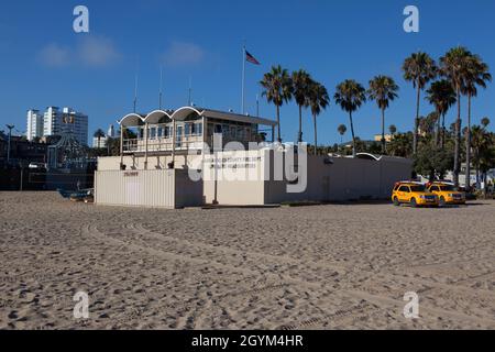 Le siège de Lifeguard du service des incendies du comté de Los Angeles Banque D'Images