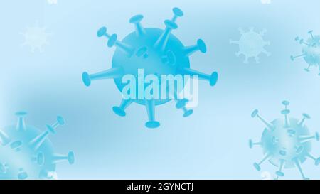 Covid-19, virus, maladie, coronavirus, mutation,vaccin, traitement, cellules sanguines Illustration de Vecteur