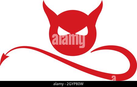Modèle vectoriel du logo Devil Illustration de Vecteur
