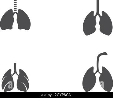 Modèle vectoriel de logo de soins pulmonaires Illustration de Vecteur