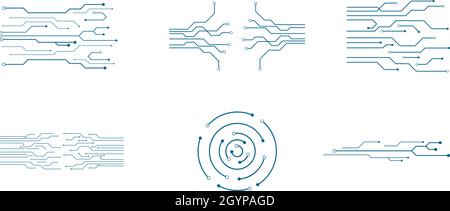 modèle vectoriel de logo de technologie de circuit Illustration de Vecteur