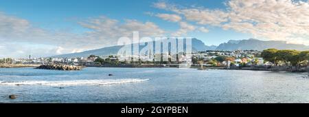 Vue panoramique sur Saint Pierre et Terre Sainte à la Réunion Banque D'Images