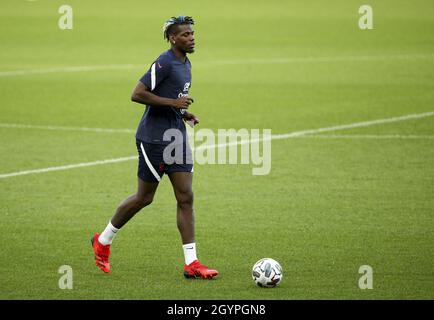 Turin, Italie.08 octobre 2021.Paul Pogba de France pendant la session de formation de l'équipe française en préparation de la finale de la Ligue des Nations de l'UEFA le 8 octobre 2021 au Stadio Olimpico Grande Torino à Turin, Italie - photo: Jean Catuffe/DPPI/LiveMedia crédit: Independent photo Agency/Alay Live News Banque D'Images