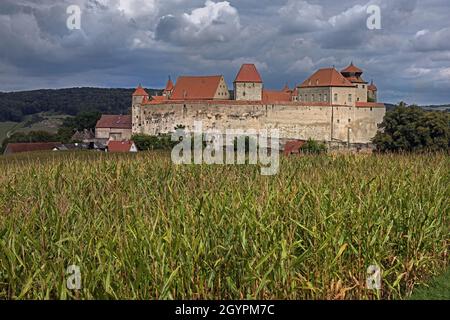 Château médiéval de Harburg le long de la route romantique en Bavière, Allemagne Banque D'Images